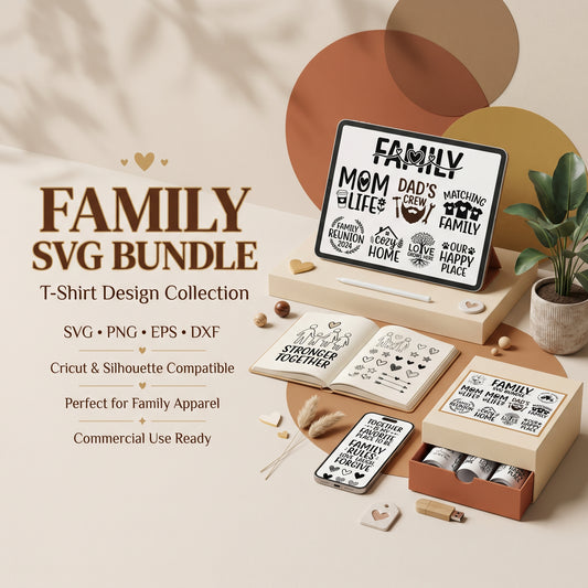 Family SVG Bundle for T-Shirt Design