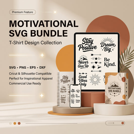 Motivational SVG Bundle for T-Shirt Design